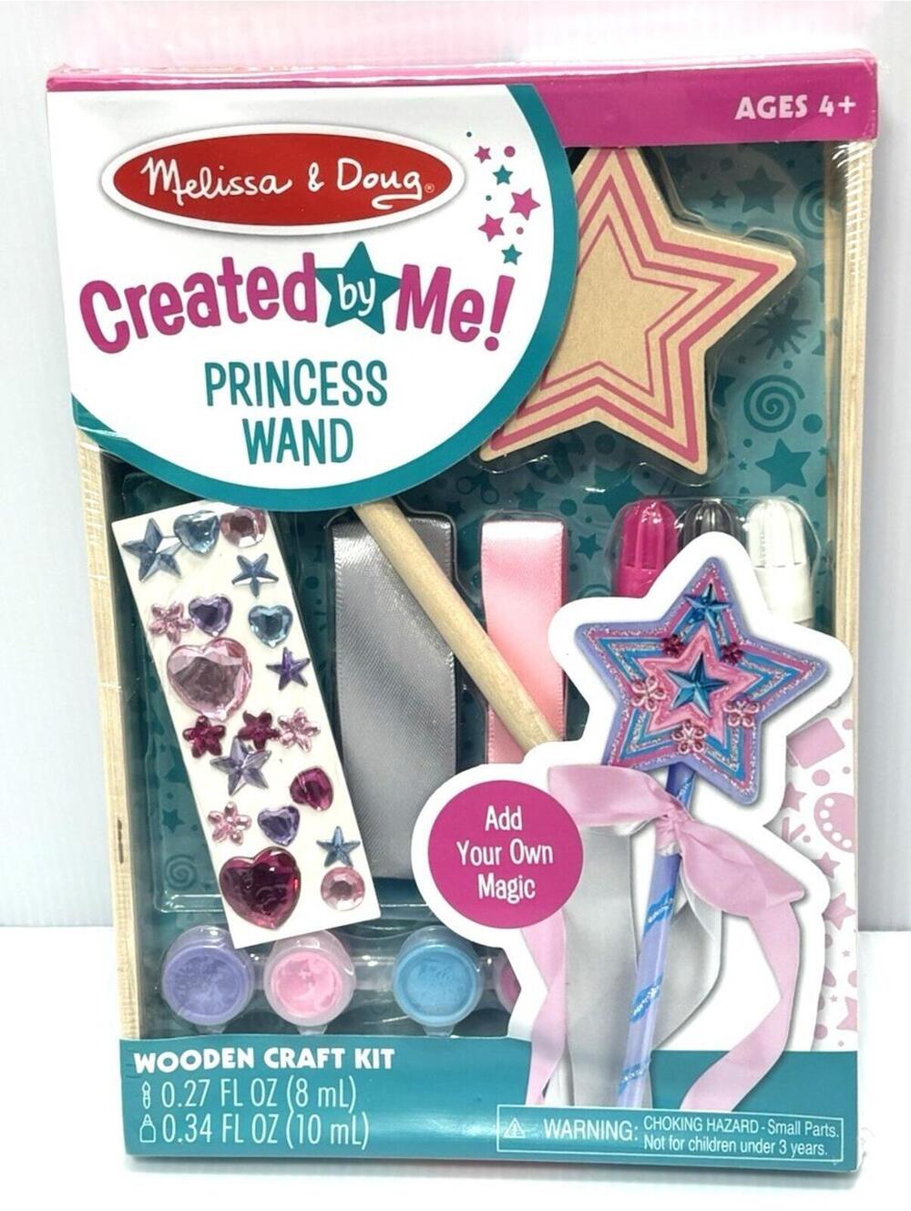 Melissa & Doug Created By Me Princess WoodenWand Craft Kit Kids Ages 4+ *READ*